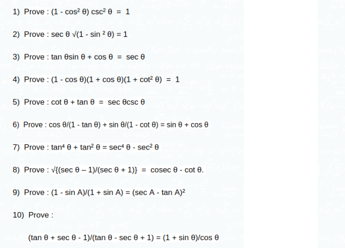 Quiz 6-1 basic trigonometric identities/proving trigonometric identities