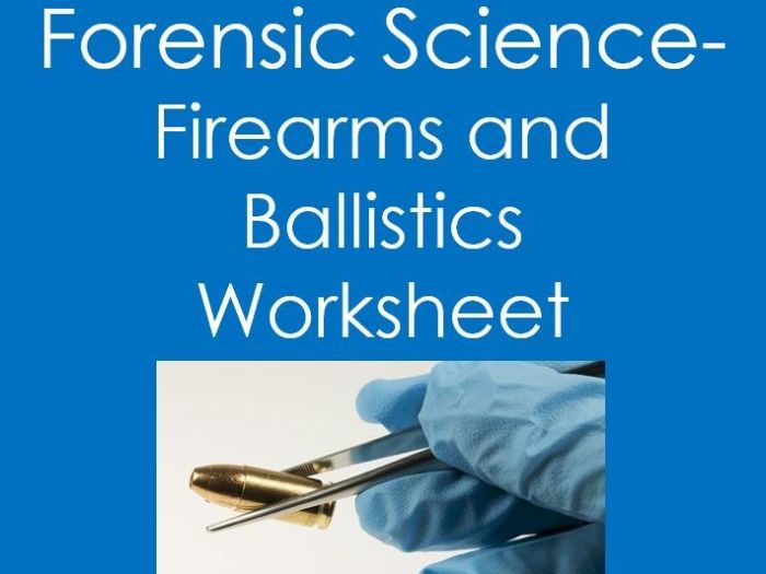 Forensic science firearms and ballistics crossword