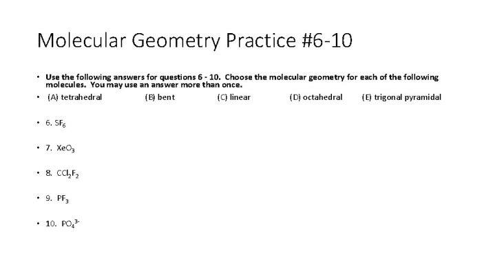 Phet molecular shapes vsepr activity answer key